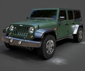 Detailed Wrangler Rubicon 4-Door - Hyper-Realistic 4x4 Asset model