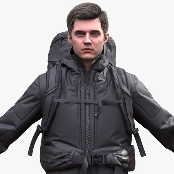 3D model Man in Hiking Outfit