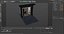 Black Antique Fireplace with Fire