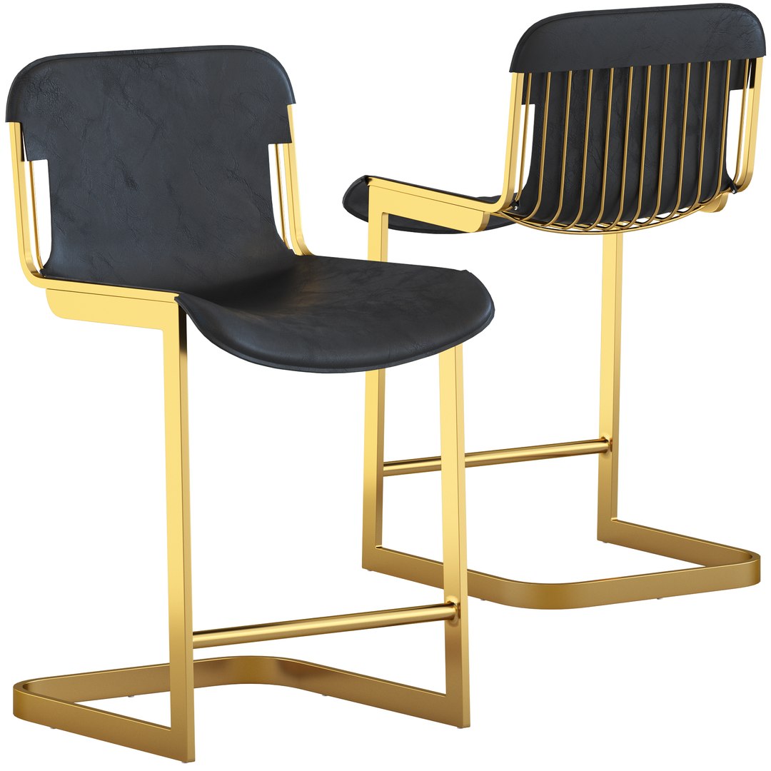 CB2 Rake Counter Stool 3D Model - TurboSquid 2163808