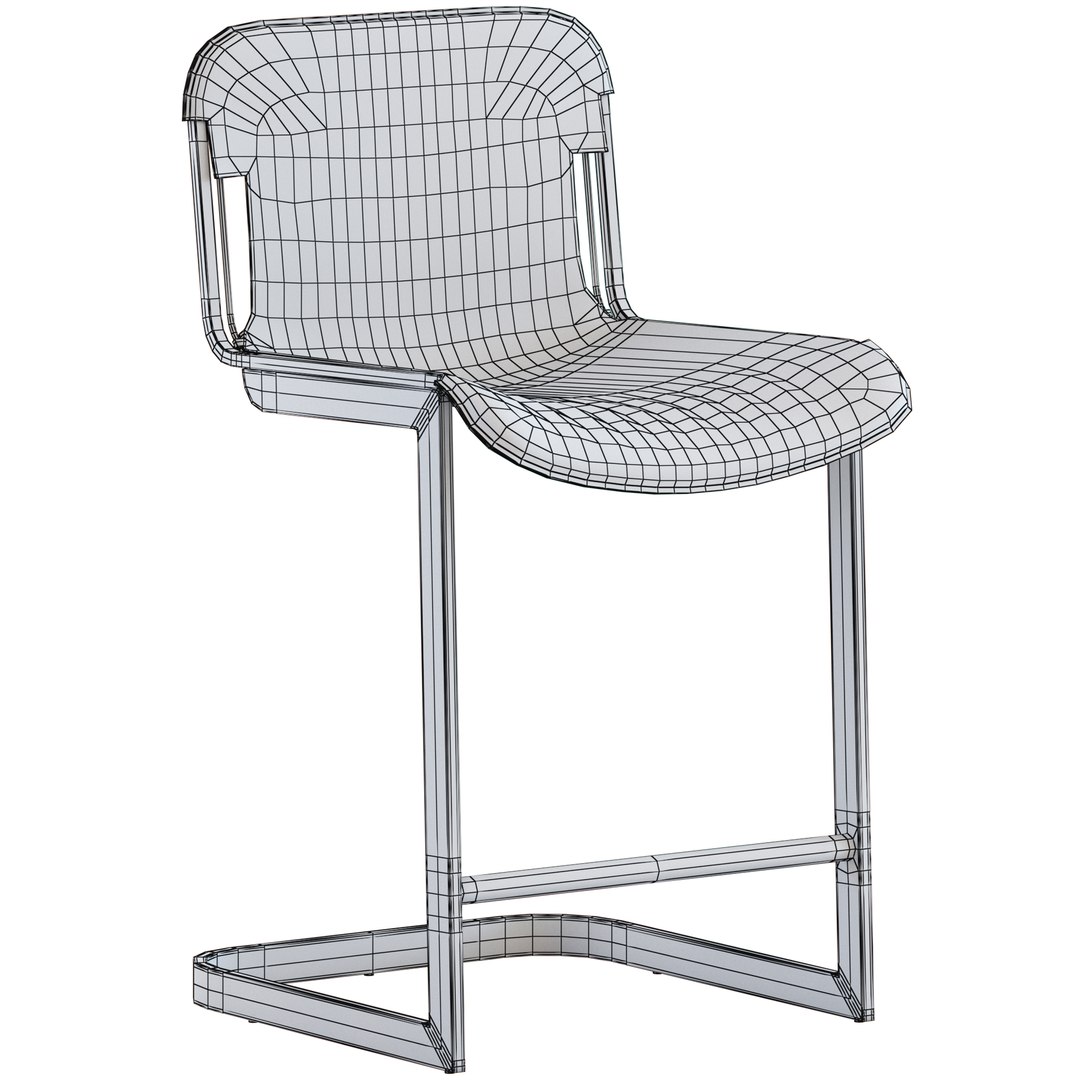 CB2 Rake Counter Stool 3D Model - TurboSquid 2163808