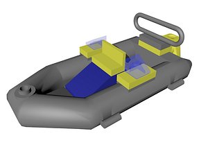 lego city police dinghy 3d model