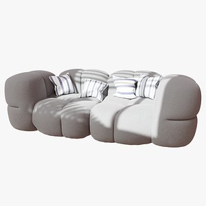 3D Modern Comfort Sofa - Stylish 3D Model 3D model