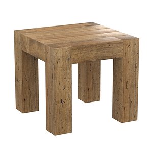 Abaso Rustic Wormwood Oak End Table