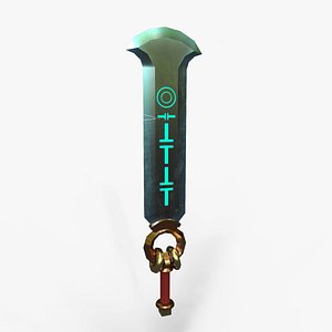 3D Low Poly Game Ready Broadhead Sword