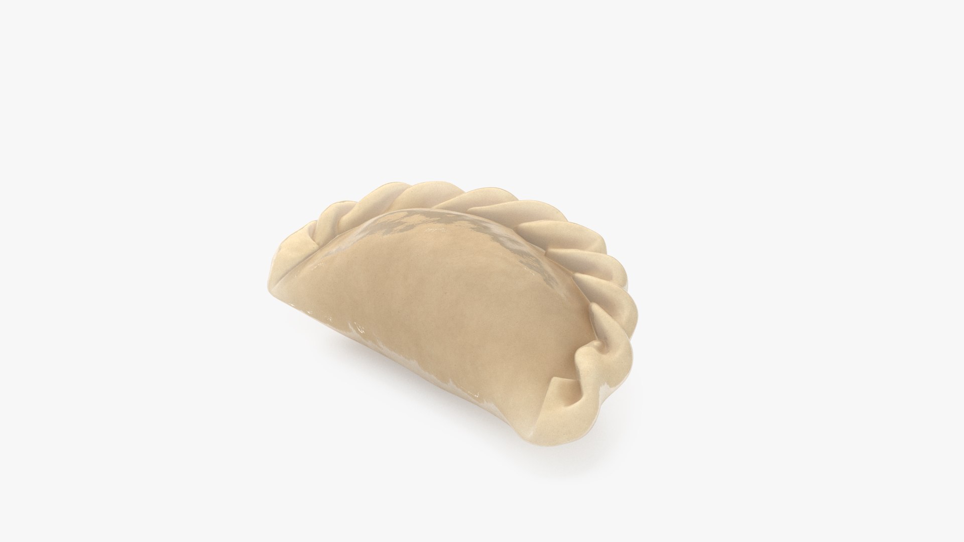 Pierogi Dumpling Cooked 3D model preview