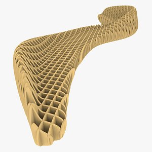 3D rhino parametric bench ribs model