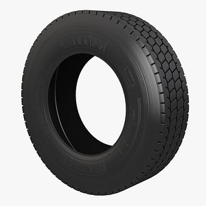 3D semi truck tyre wheel