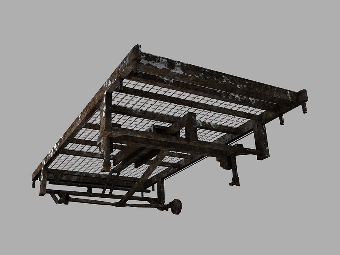 3d Model Old Hospital Bed Frame