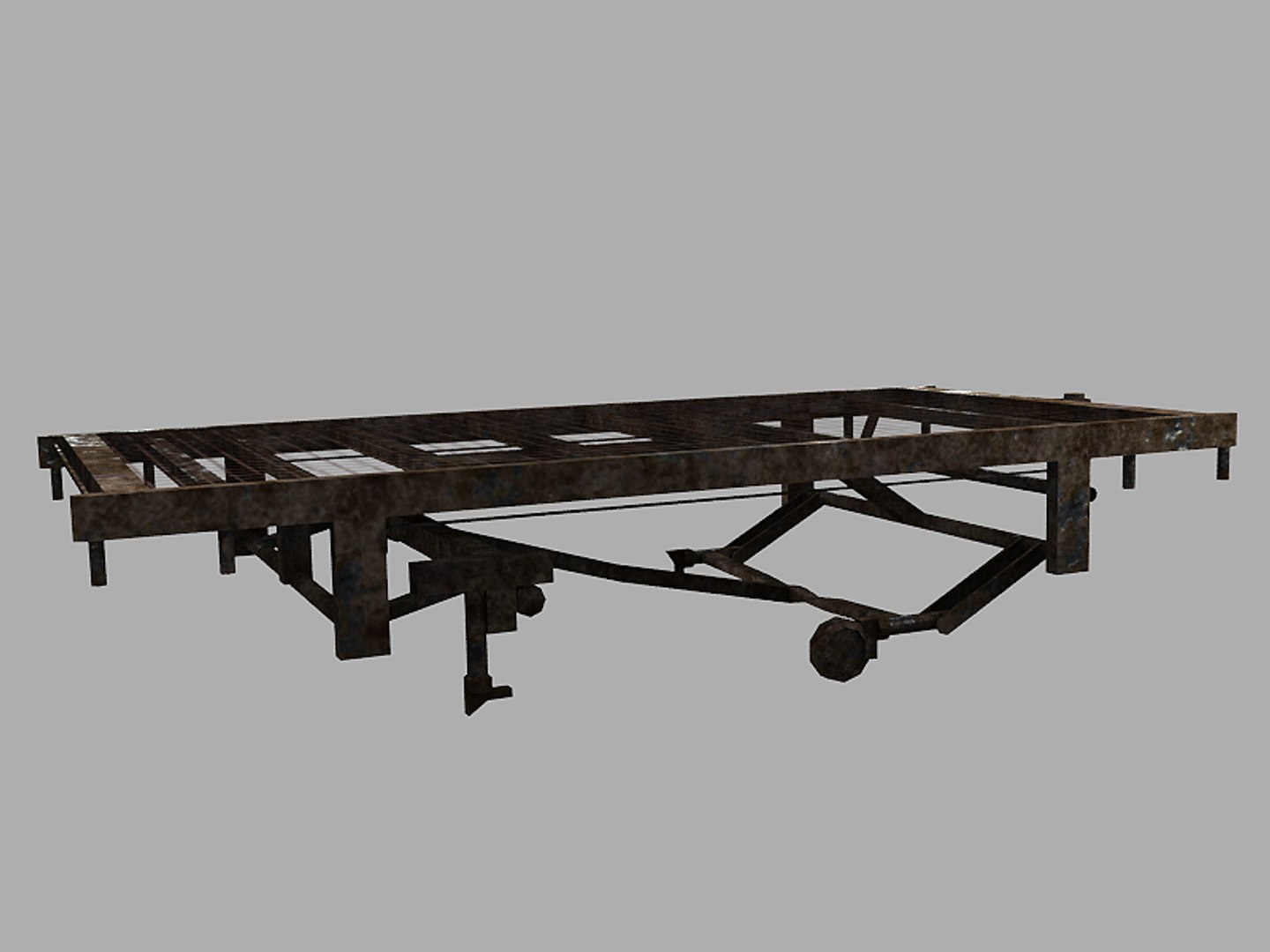 3d Model Old Hospital Bed Frame