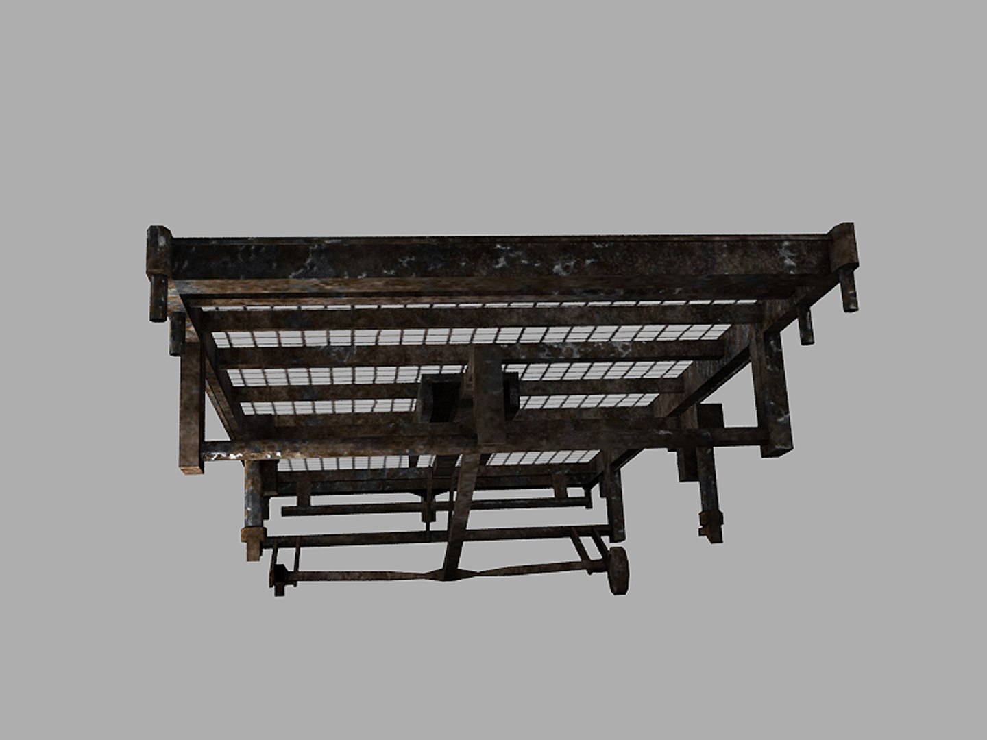 3d Model Old Hospital Bed Frame