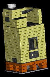wood stove 3D model