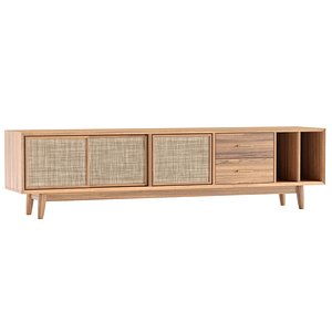 TV Stand Natural Media Console with Doors model