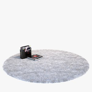 3d fluffy rug model