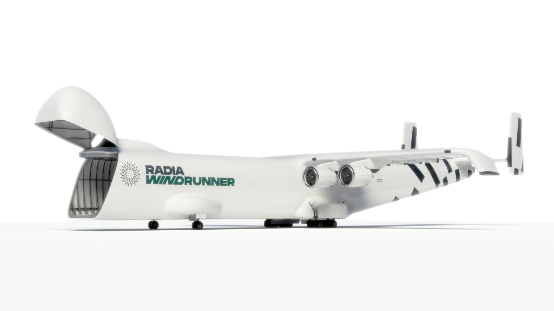 Radia Windrunner Cargo Airplane Rigged 3D model preview