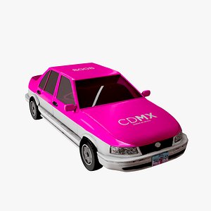 taxi  5 car textures RIGGED 3D