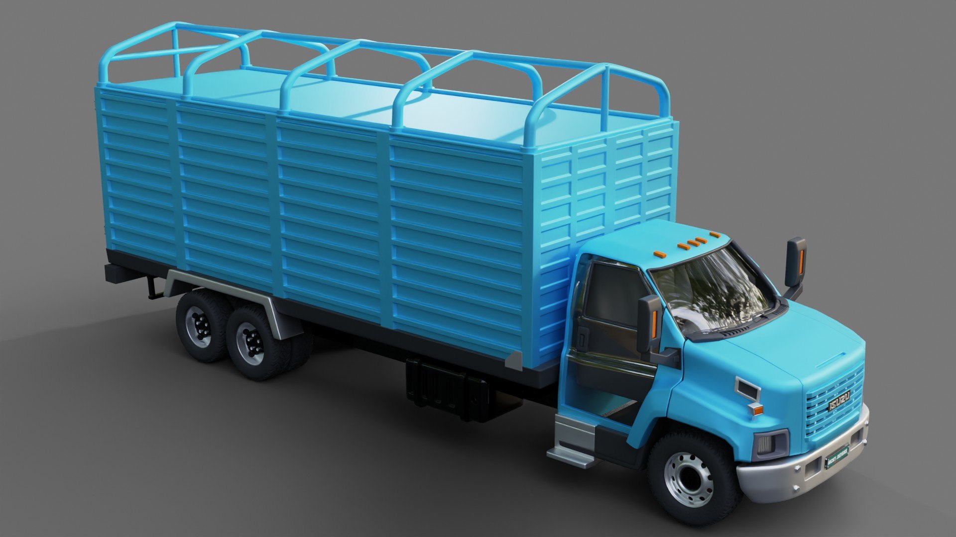 3D Isuzu H-Series Cargo Truck https://p.turbosquid.com/ts-thumb/ZL/bQfXWI/mm/isuzuhseriescargotruckrenderpreview0015/jpg/1788923865/1920x1080/fit_q87/e7266f1fe7061d7e87893eae8f6b8a07d023fd92/isuzuhseriescargotruckrenderpreview0015.jpg