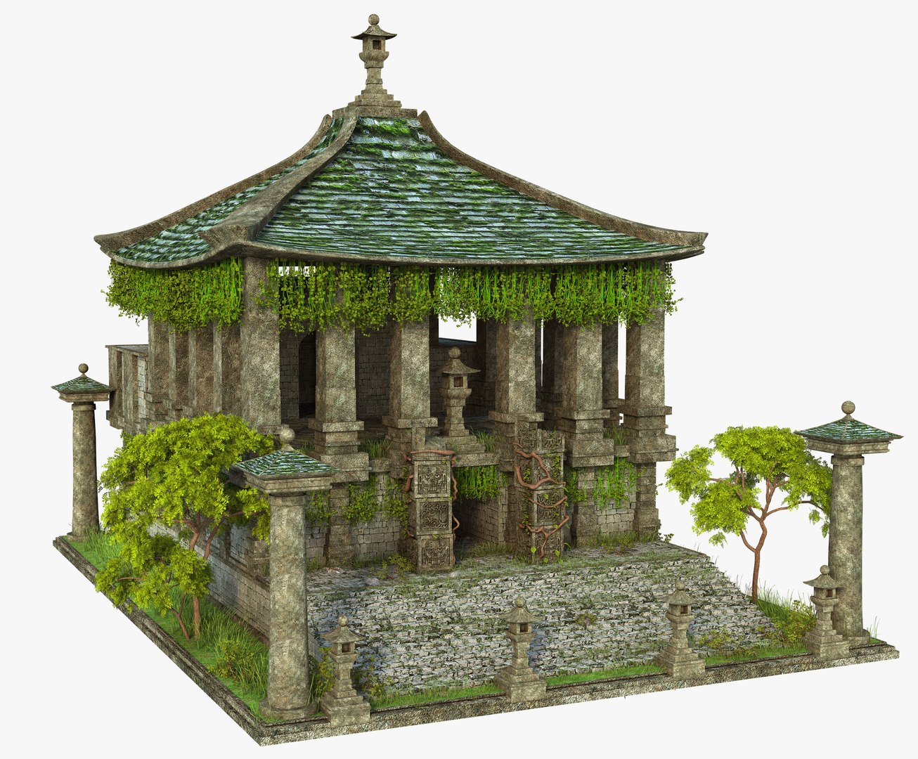 Temple Ruins 3D Model - TurboSquid 1404658