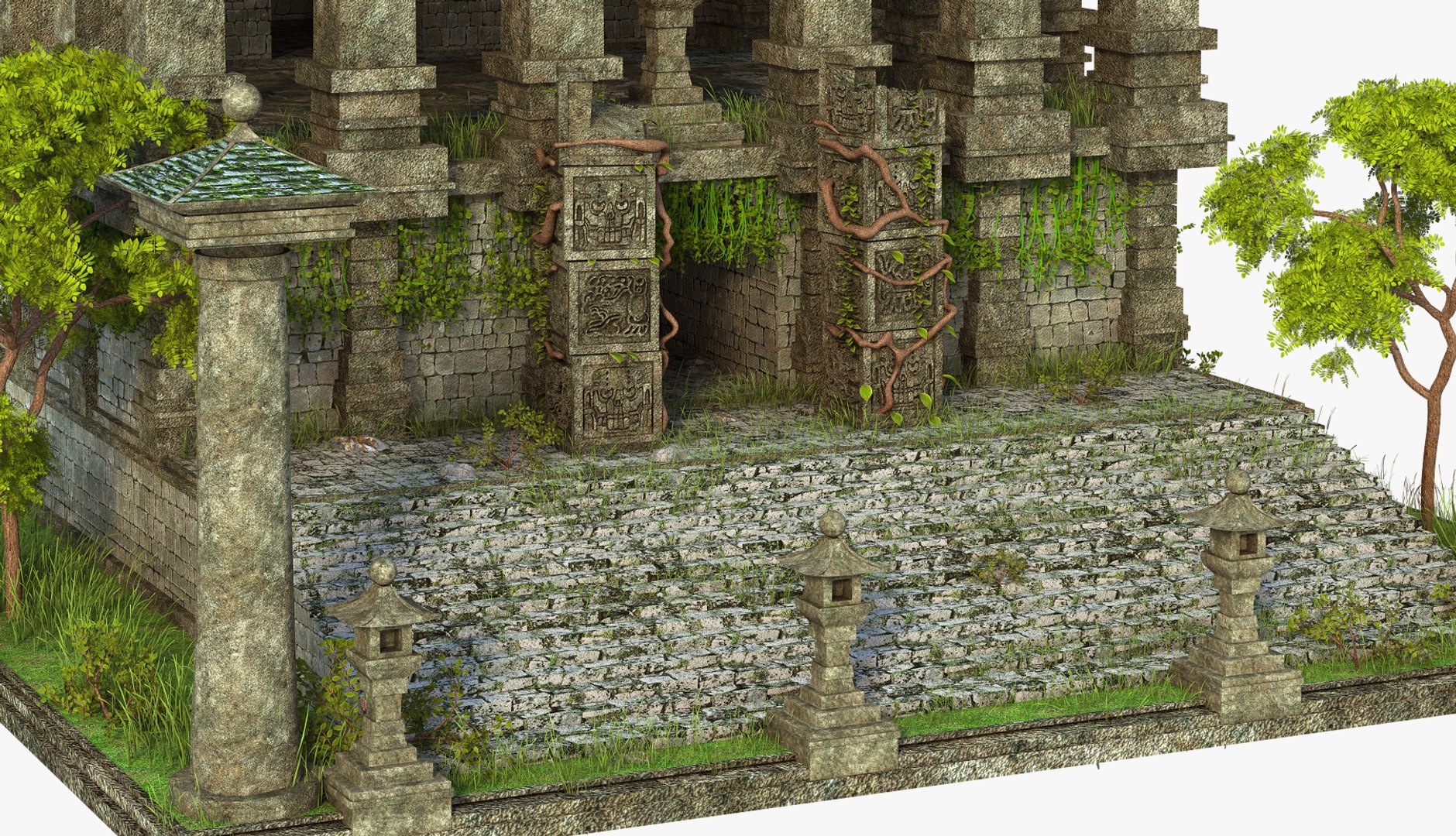 Temple Ruins 3D Model - TurboSquid 1404658