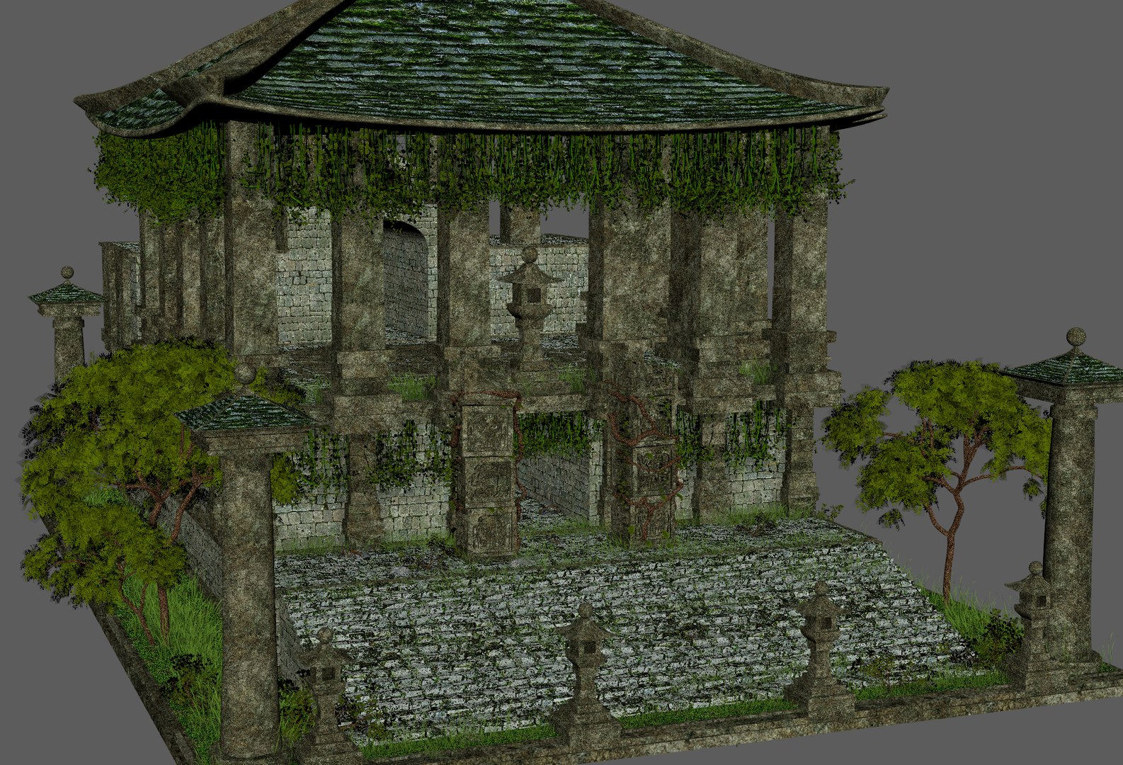 Temple Ruins 3D Model - TurboSquid 1404658
