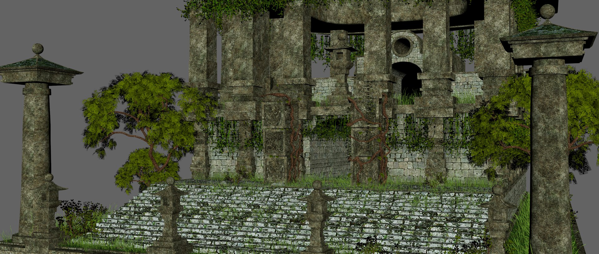 Temple Ruins 3D Model - TurboSquid 1404658