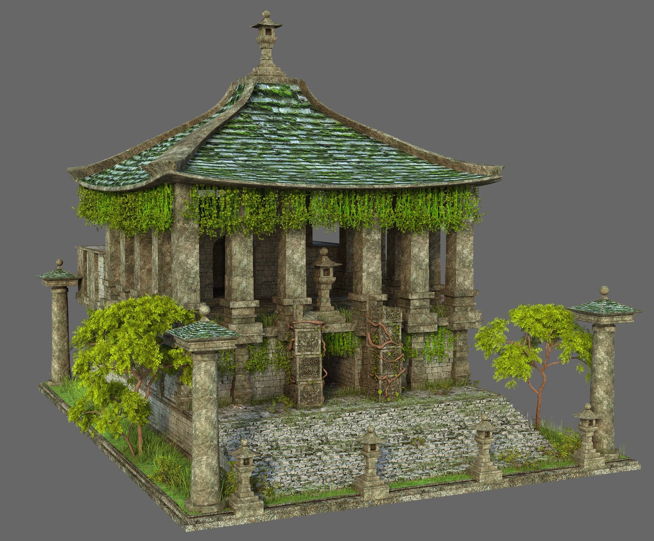 Temple Ruins 3D Model - TurboSquid 1404658