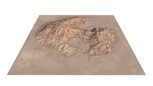 3D model Desert mountain version 1