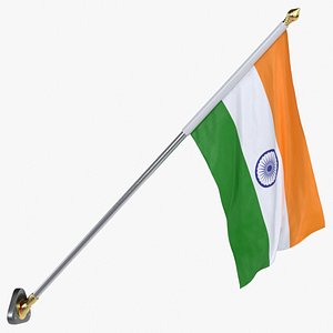 India Cloth Flag Wall Mount model