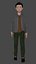 Man Cartoon Asmert Low-poly 3D model