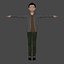 Man Cartoon Asmert Low-poly 3D model