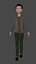 Man Cartoon Asmert Low-poly 3D model