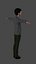 Man Cartoon Asmert Low-poly 3D model