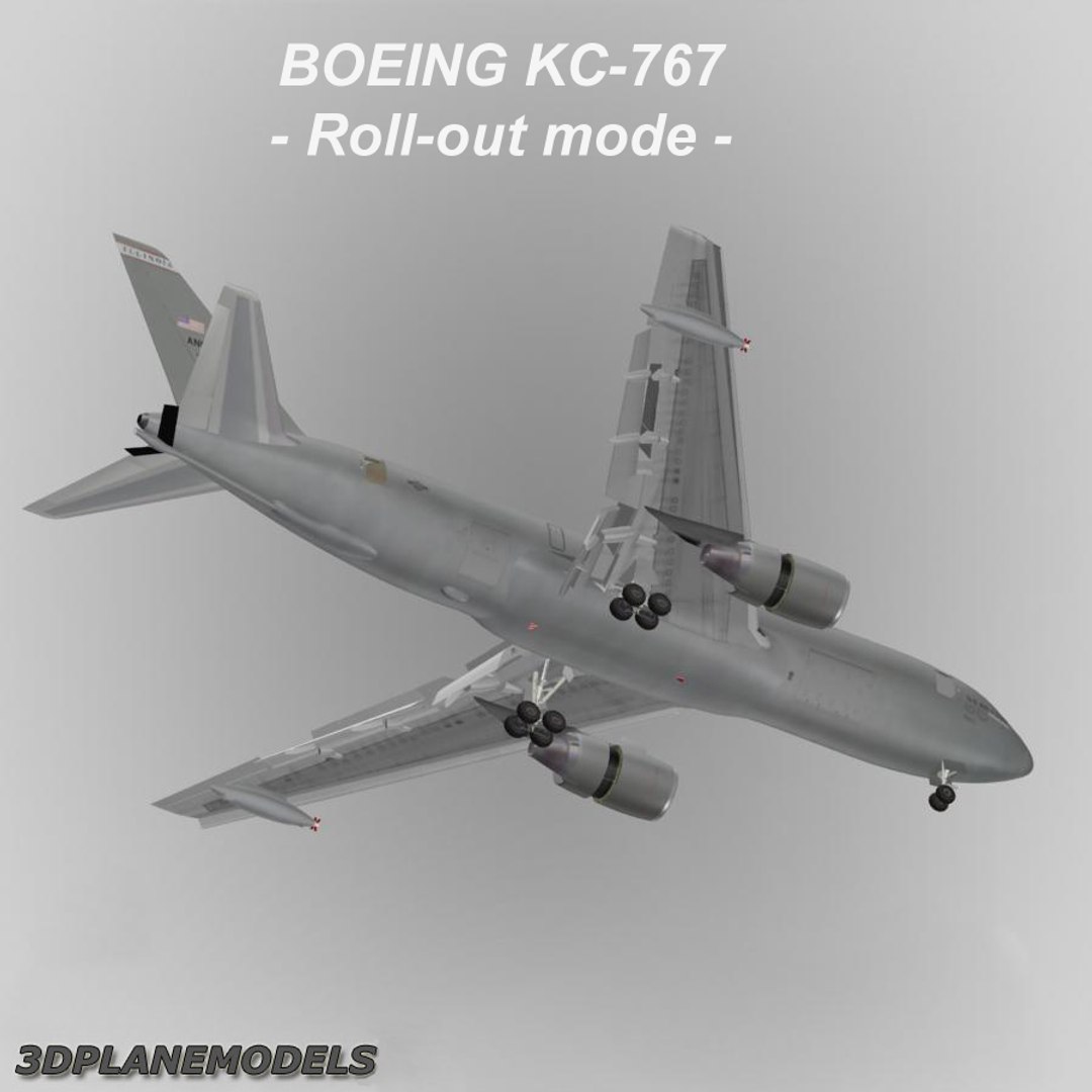 3d Kc 767 Tanker Transport Aircraft Model