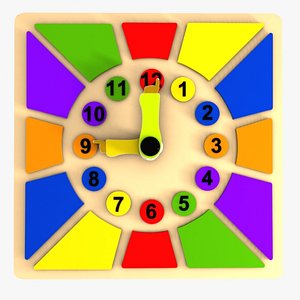 3d clock puzzle toy