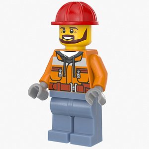Lego Minifig Male Worker 1 3D model