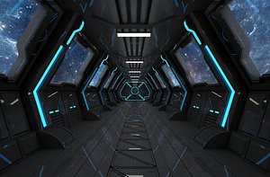 interior sci fi scene model
