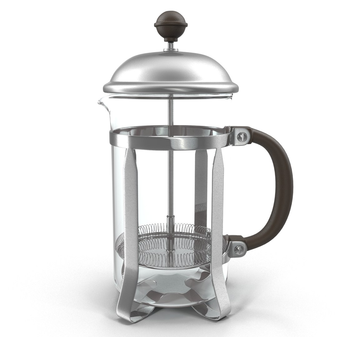 french press coffee pots 3d model