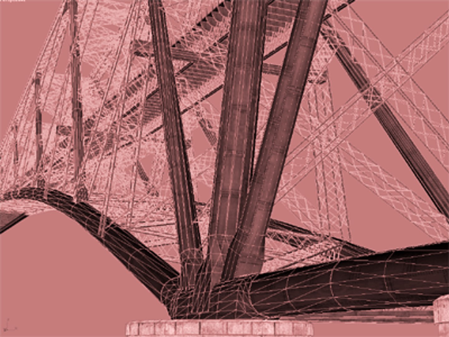 Forth Bridge 3d Model
