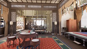 Ancient Chinese interior design-A2 model