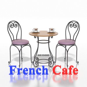 French Sidewalk Cafe Table with Chairs