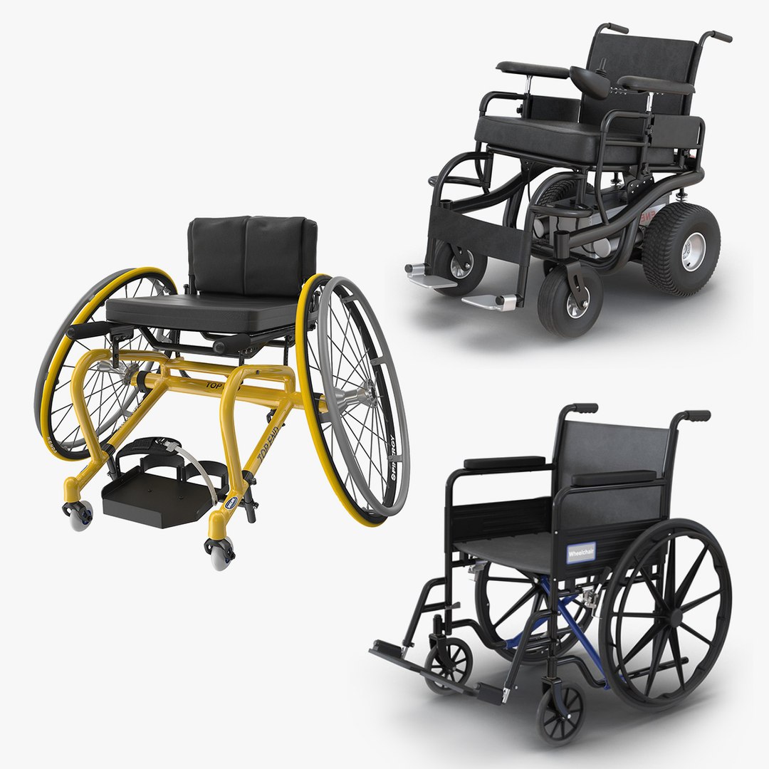 Wheelchairs 3D Models Collection 3 3D model preview