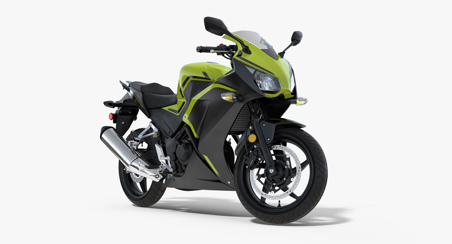 Lightweight Motorcycle Generic Rigged 3D model preview