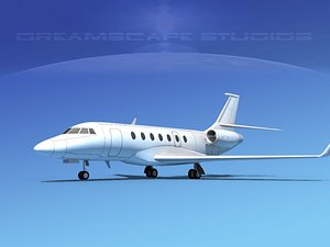 3d turbines falcon dassault 2000 model