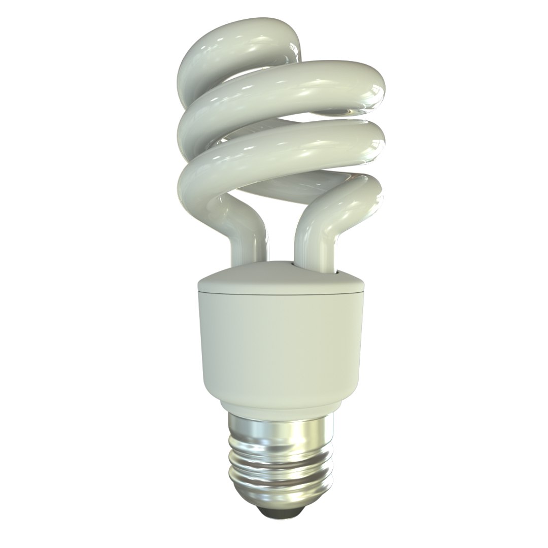 3D fluorescent light bulb - TurboSquid 1505546