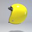 Żółty retro motocyklowy hełm