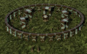 3d model sci-fi stonehenge