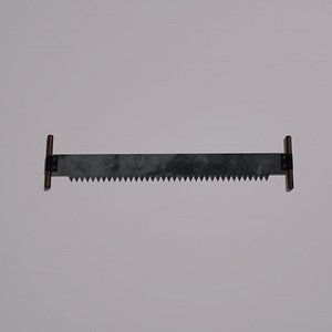 Old Medieval Saw 3D model