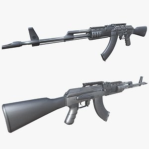 18-AK-107-gun game ready Low-poly