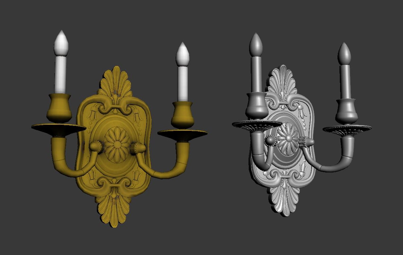 3d Model Wall Scone