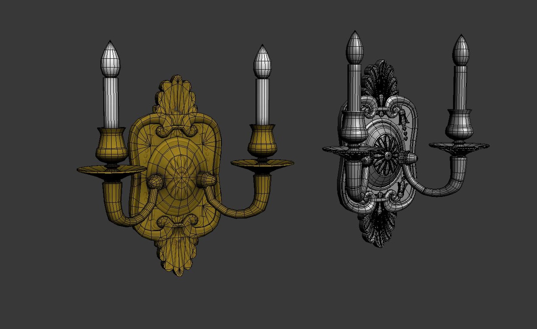 3d Model Wall Scone